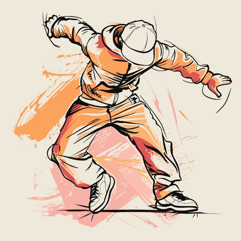 Dessin de breakdancer