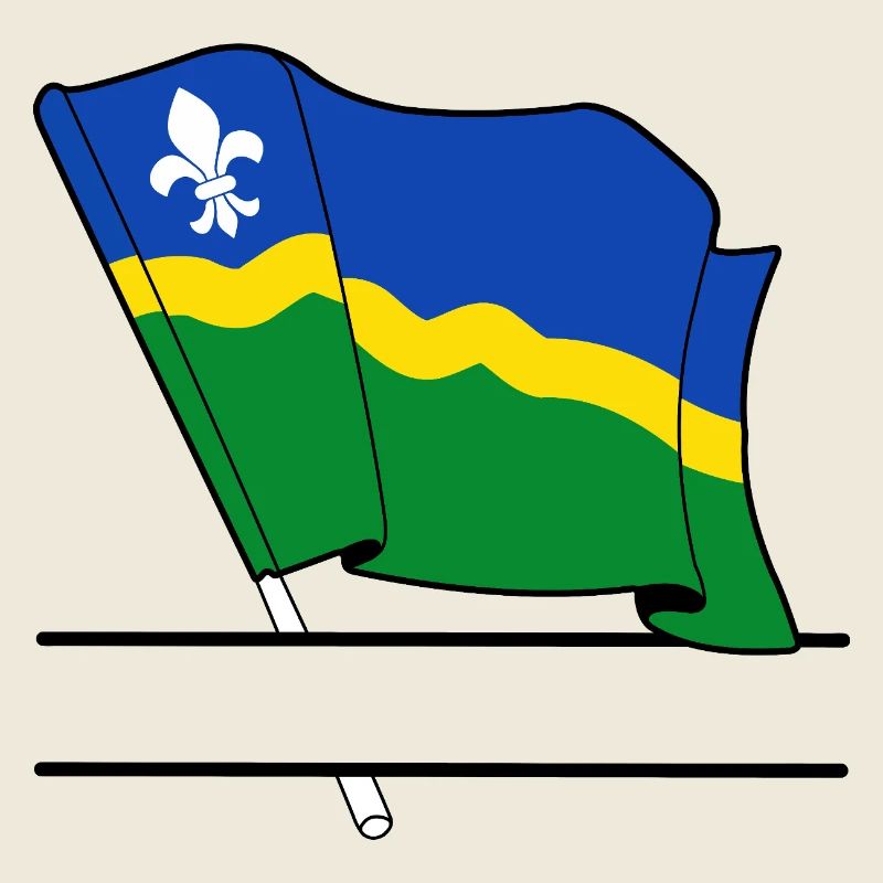 Drapeau Flevoland bannière de texte