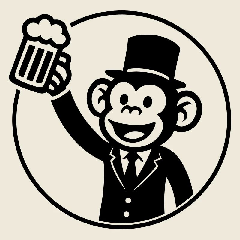 Affe Bräutigam Junggeselle Bier