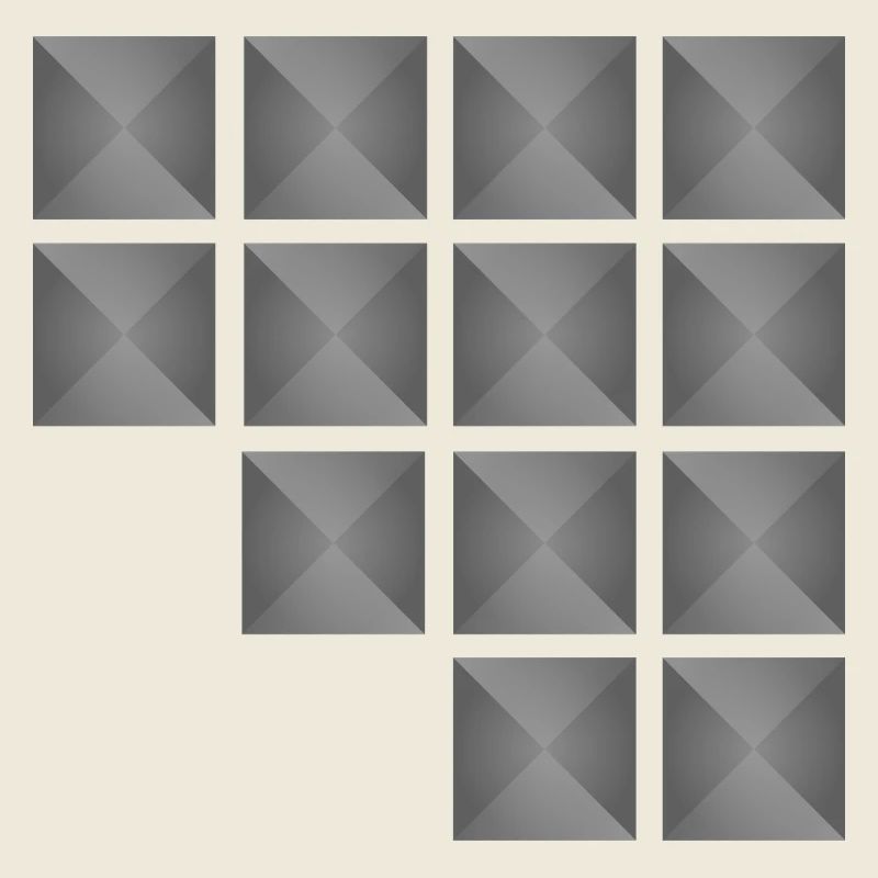 Minimalist Geometric Square Stud Pattern