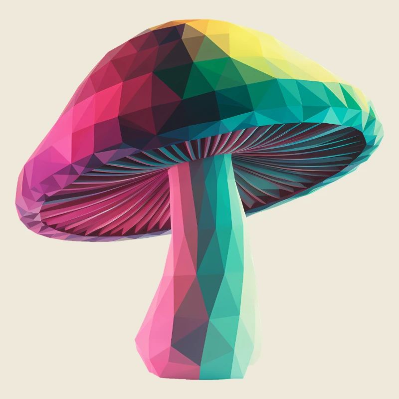 Champignon - Logo Low Poly cool