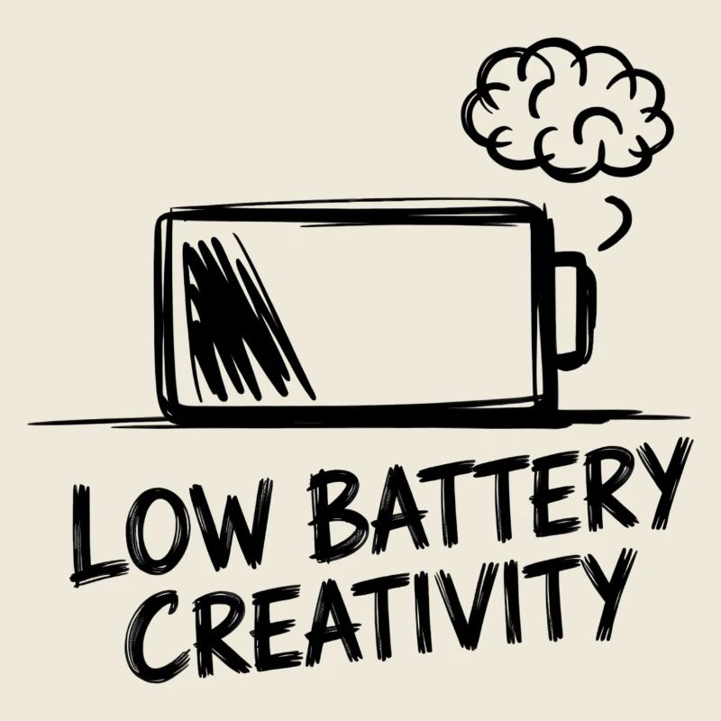 Low Battery Creativity – Battery empty, ideas gone