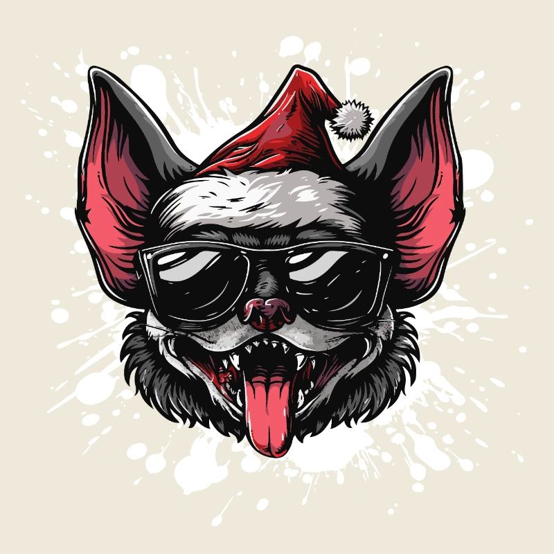 Fledermaus Weihnachten Lustig