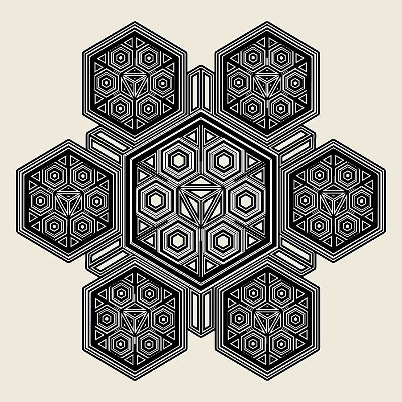 Hexagon Pattern Mandala Sacred Geometry Spirit
