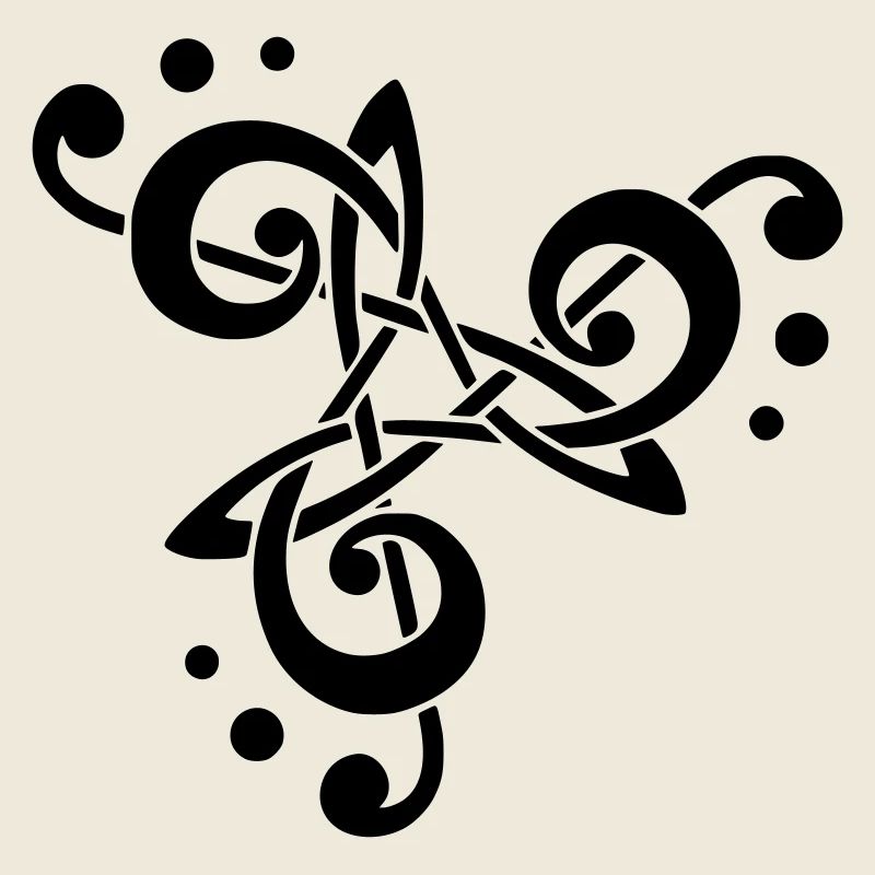 musical note in triskelion