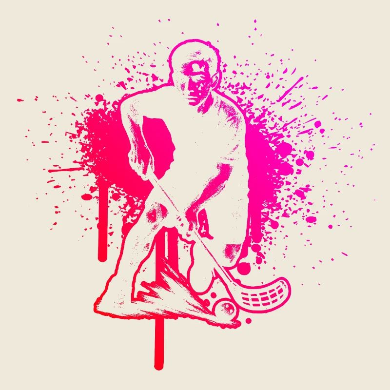 Conception vintage de floorball pour floorball