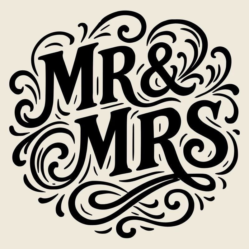 Mr and Mrs Hochzeit Herz Geschenk Ehe Paar