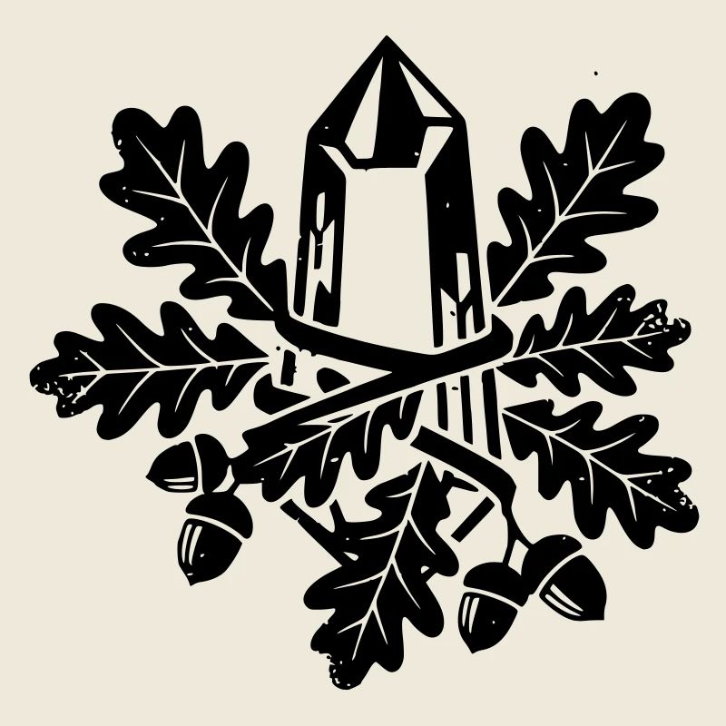 Kristall Eichenblatt Magie Wald