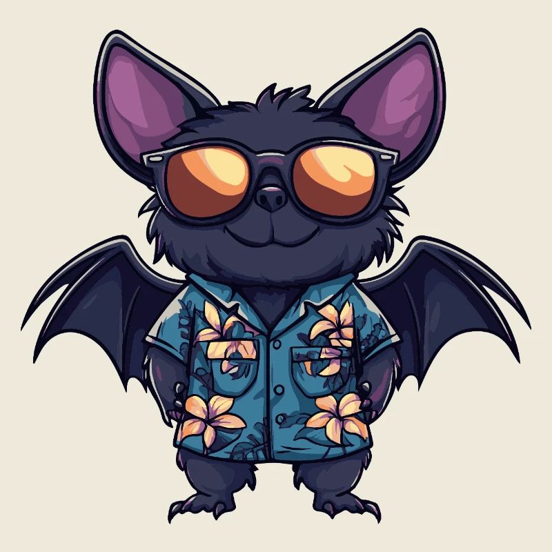 Fledermaus Comic Urlaub