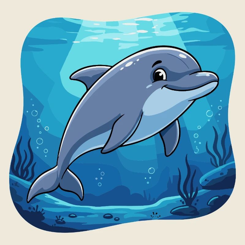 Dauphin dans la lumière de la mer