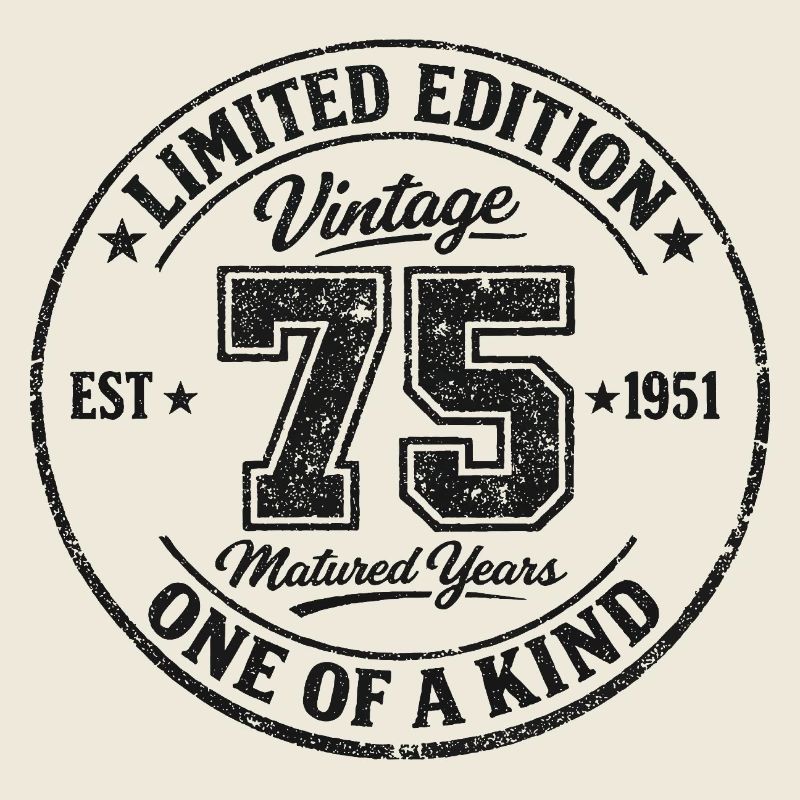 75 Ans Vintage 1951 Édition Limitée Cadeau