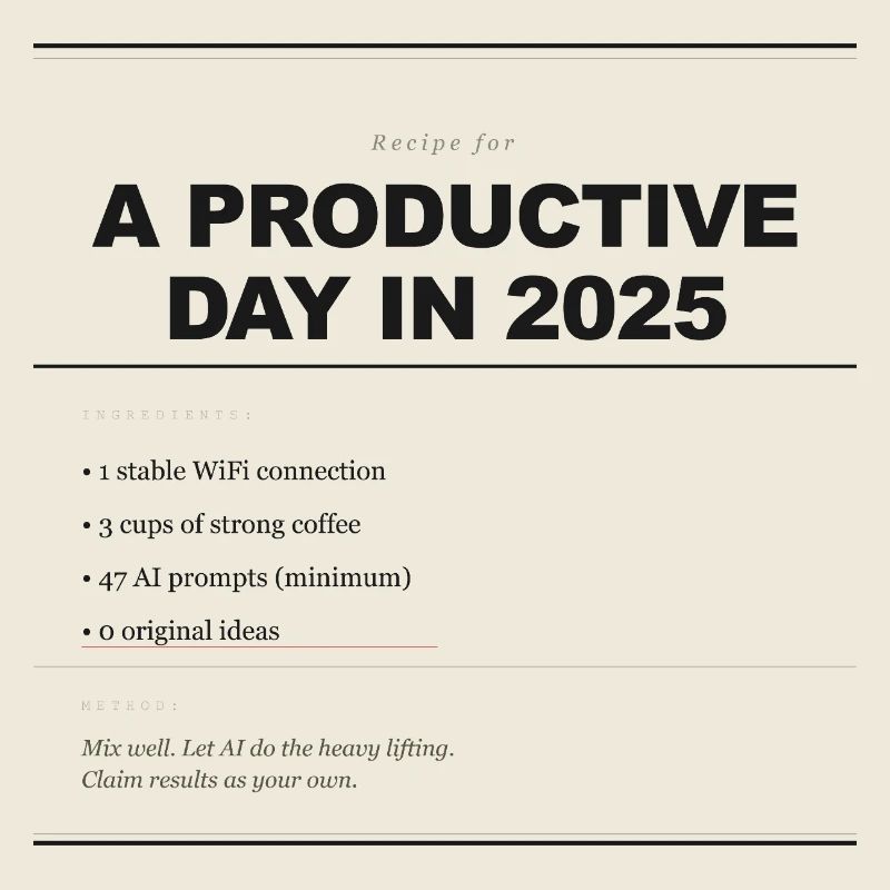 RECIPE FOR A PRODUCTIVE DAY