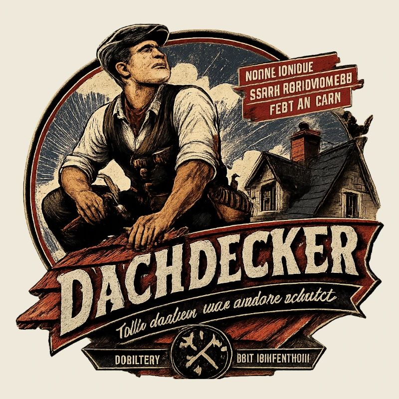 Dachdecker Vintage Werbeposter