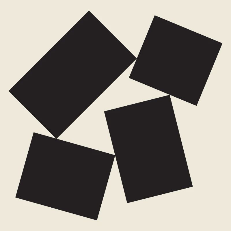 Noir-Quartett Abstrakte Quadrate