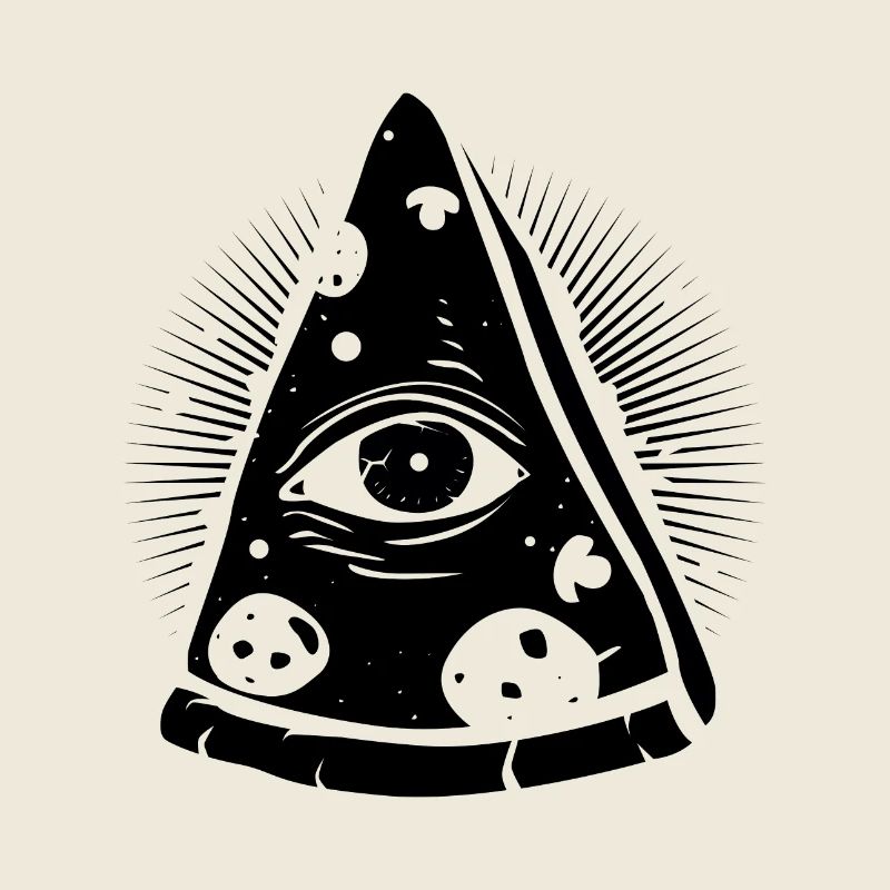 PIZZA ILLUMINATI | FUNNY PYRAMID DESIGN IDEA