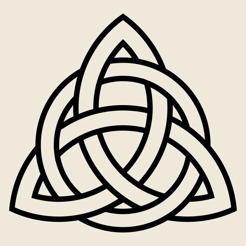 Celtic triqueta or triquetra symbol WHITE
