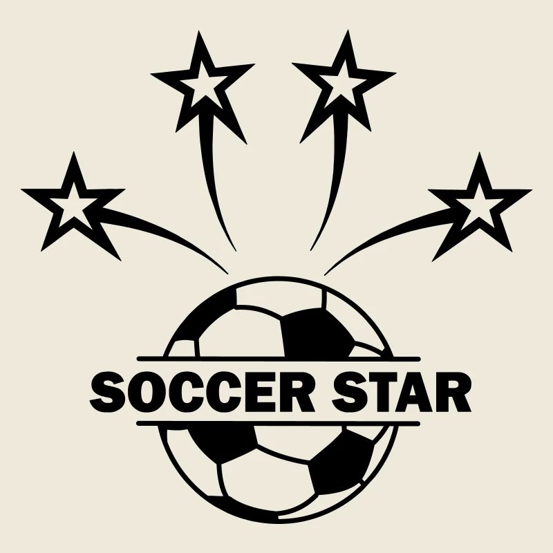 Fußballstar mit vier Sternen und einer Aussparung