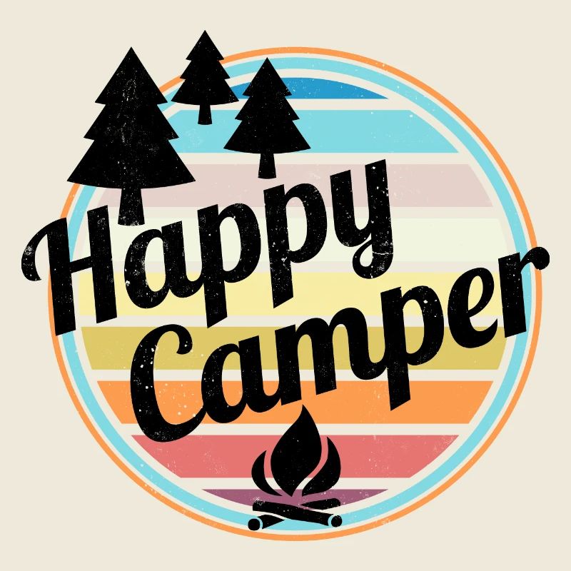 Happy Camper Retro Camping Design
