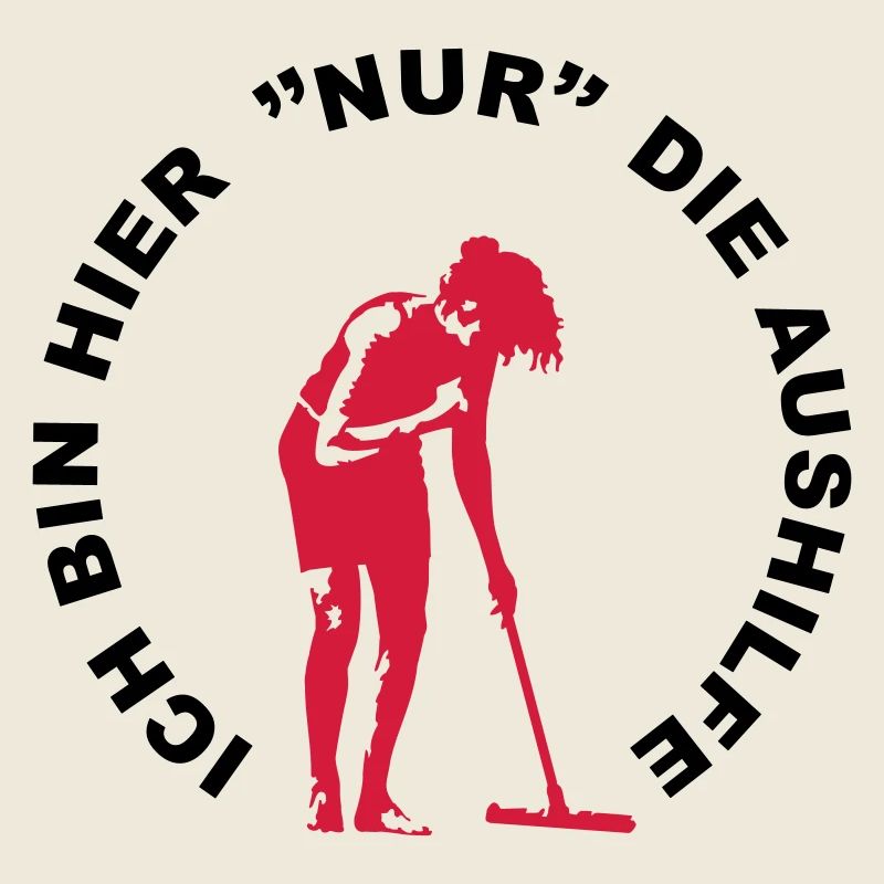 Frau beim Putzen Silhouette