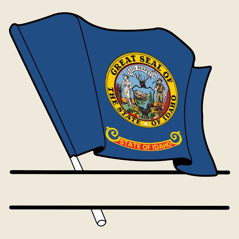 Flag Indaho text banner