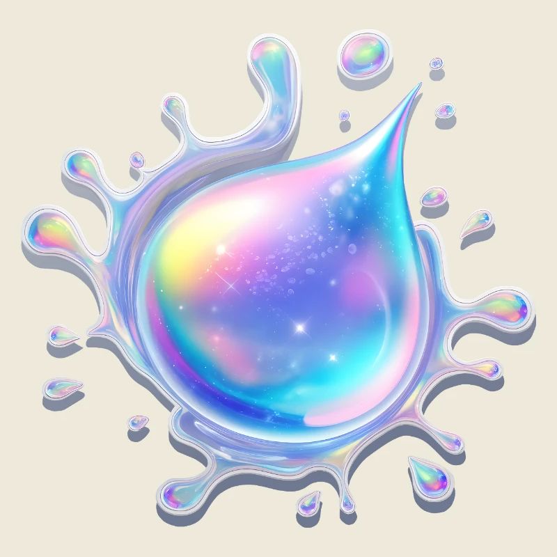 Holographic Drop Splash 💧