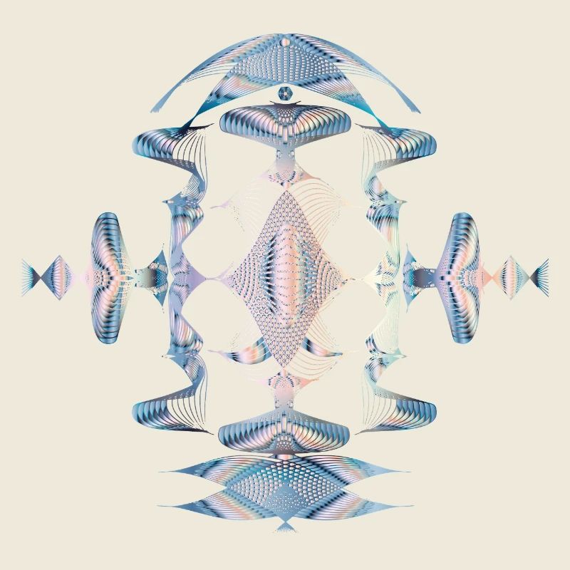 Experimental illustration with glowing lines