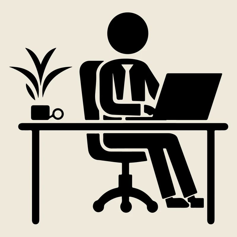 Worker Computer Job Desk