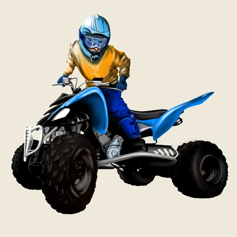 Pilote à quatre actions en jaune bleu