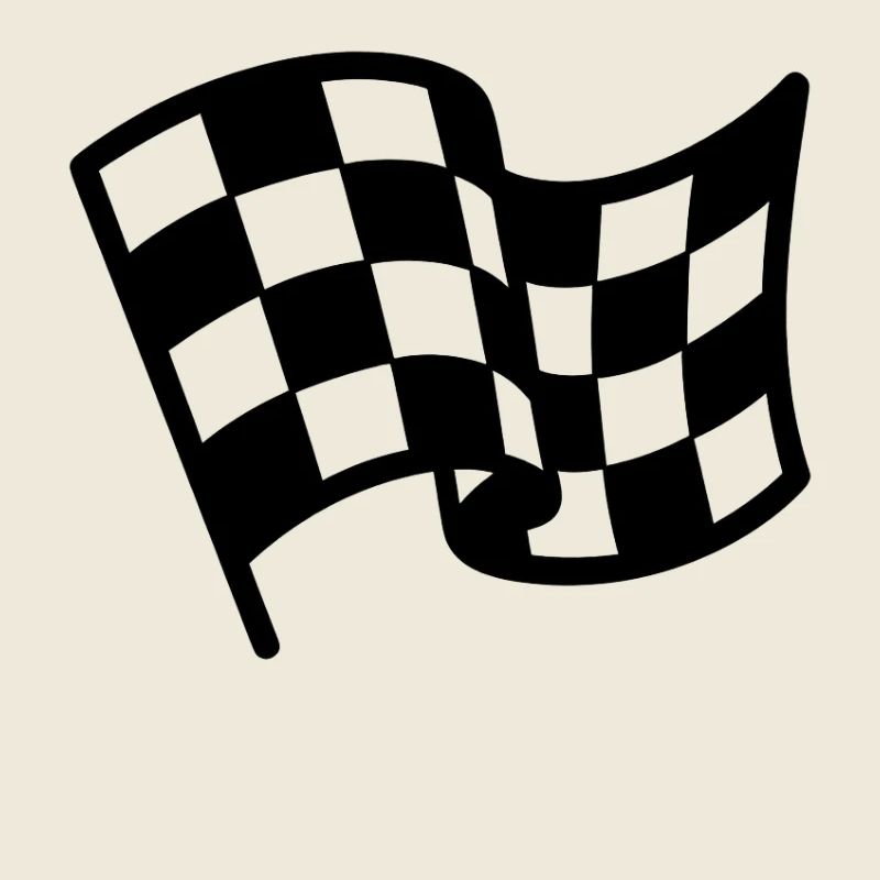 Drapeau damier course automobile