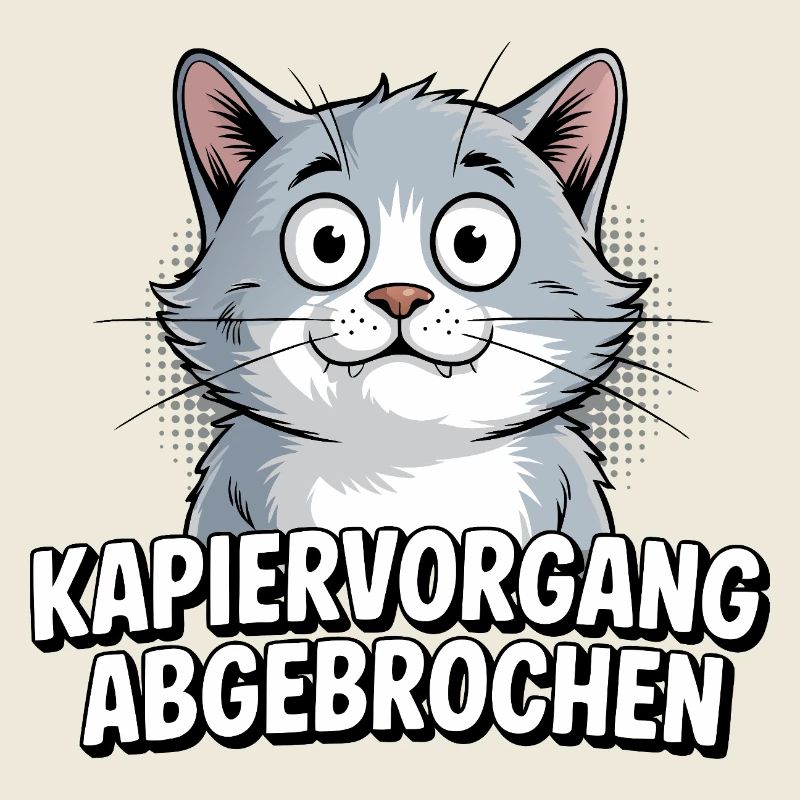 Kapiervorgang abgebrochen – Katze Comic
