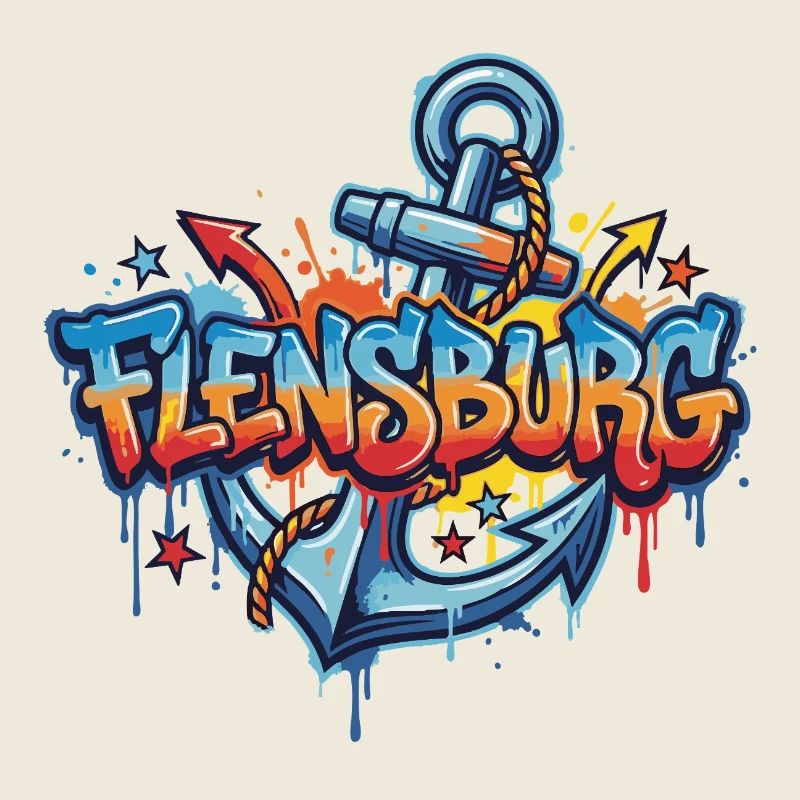 Flensburg Graffiti with Anchor