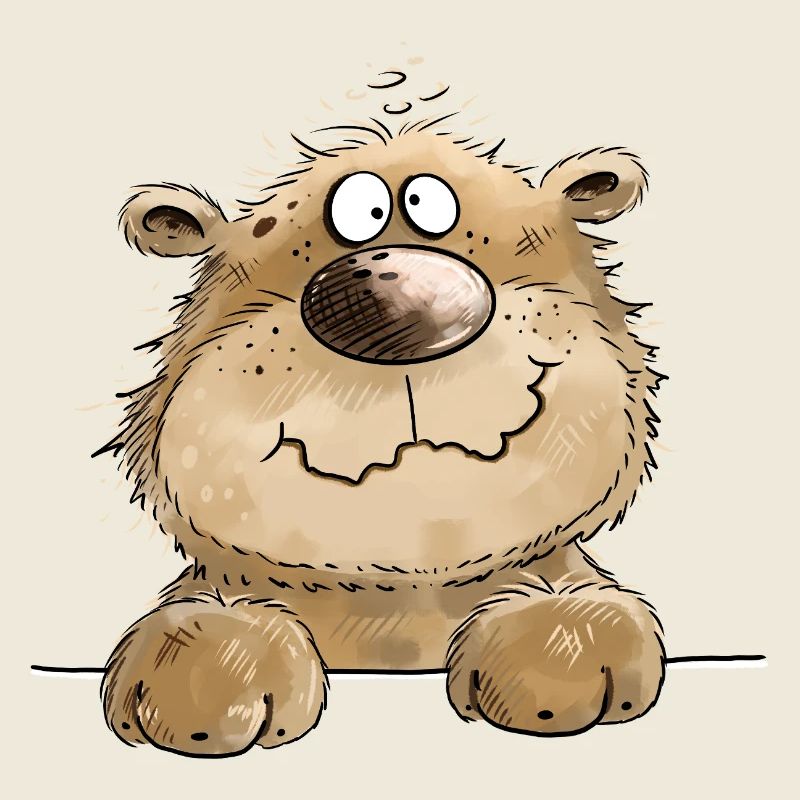 Cheerful Forest Bear Bear Cartoon Brown Bear
