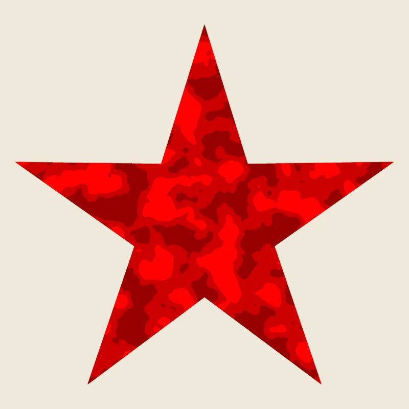 Star Red - With Camouflage Pattern