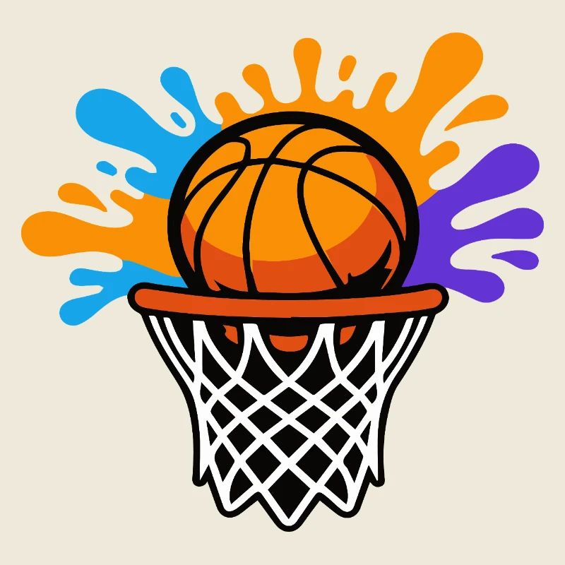 Basketball Splash Dunk Design graphique