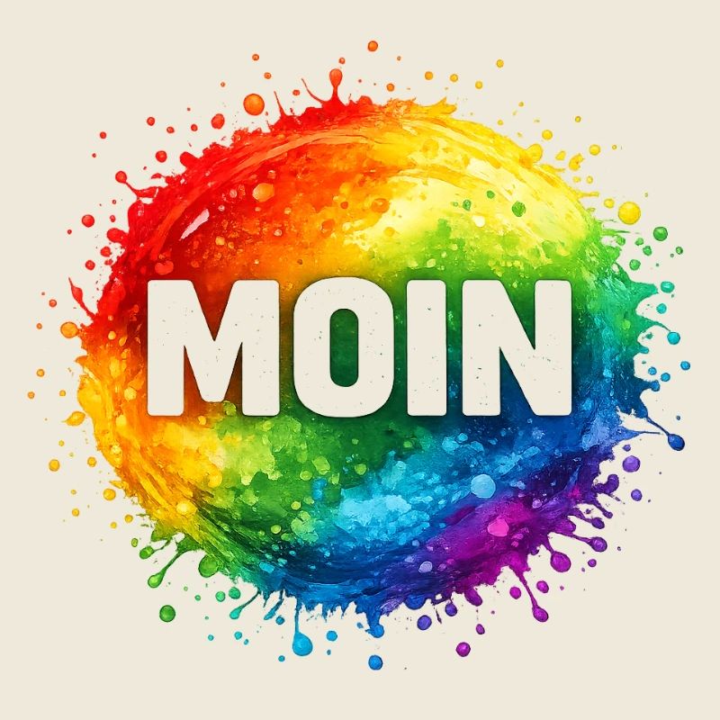 Moin im Regenbogenwasserfall