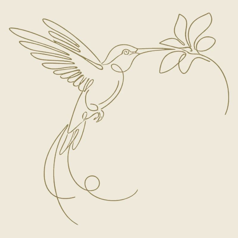 Minimalist Hummingbird Silhouette Bird Flying