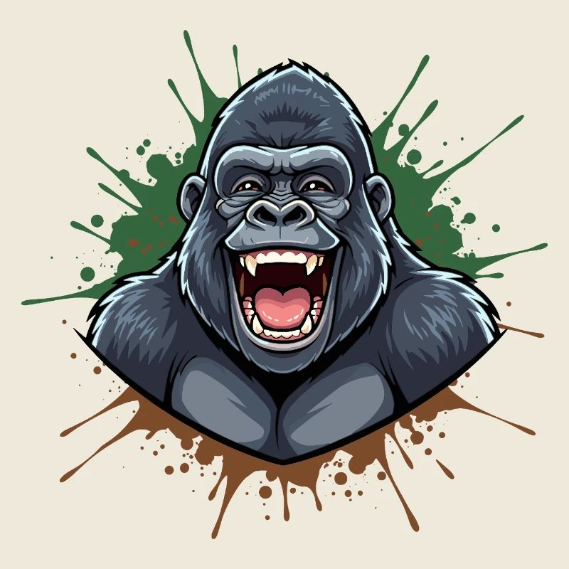 Lachender Gorilla Graffiti-Design