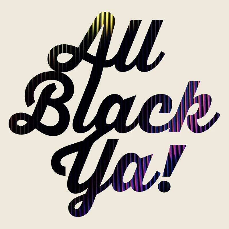 All Black Ya Neon Stripe Font