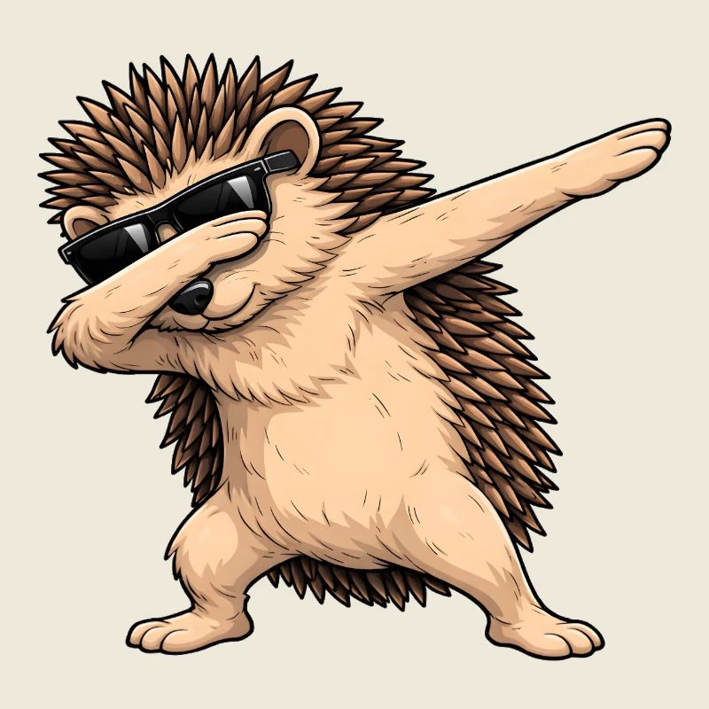 Dabbing Igel