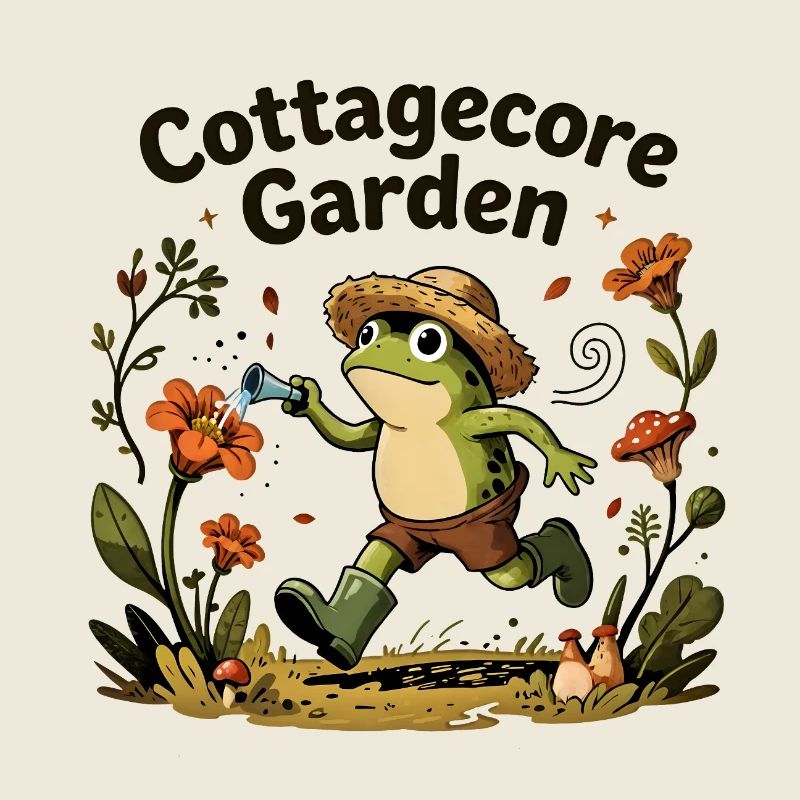 Cottagecore-Gartenfrosch