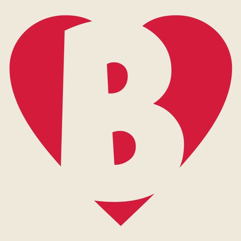 Herz B - I love B - Buchstabe B