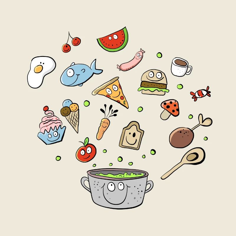 Essen Doodle I Mahzeit I Lebensmittel