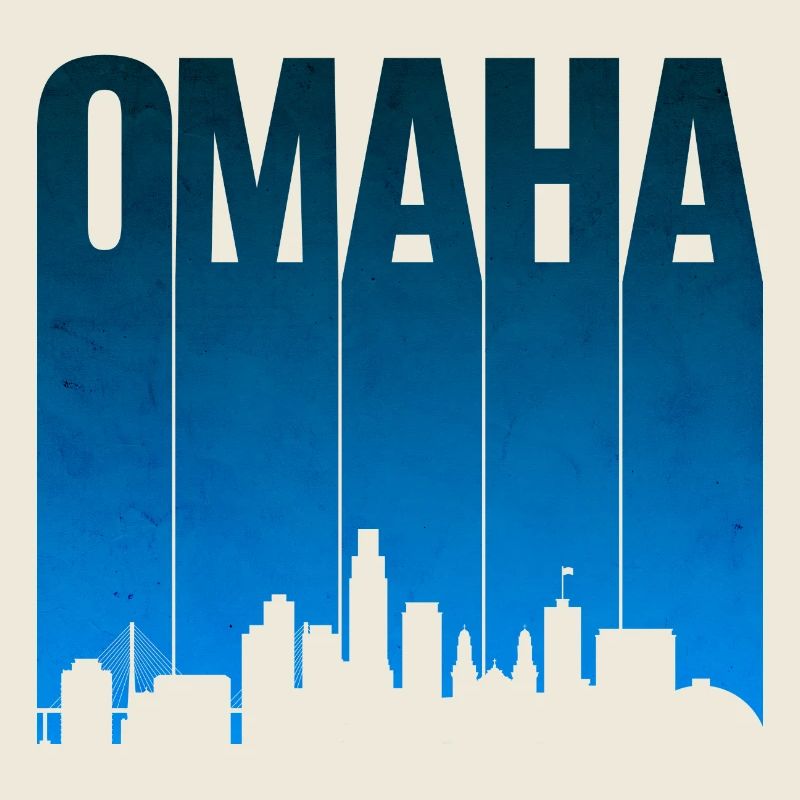 Omaha Skyline Blue Gradient