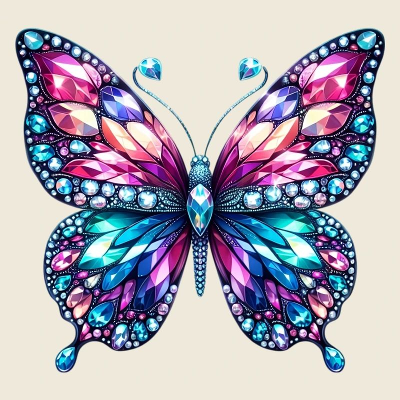 Butterfly, Diamond, Diamonds, Crystals, Crystal