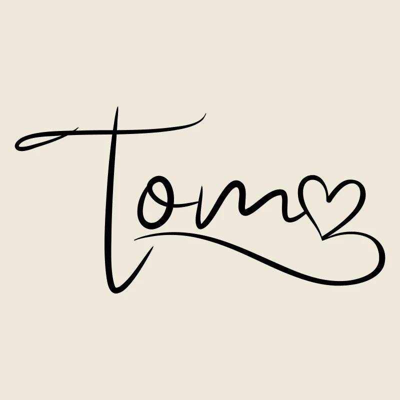 Tom Last Name First Name Heart Decor