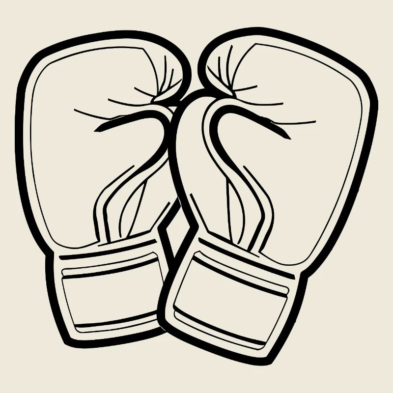 Boxhandschuhe Line Art