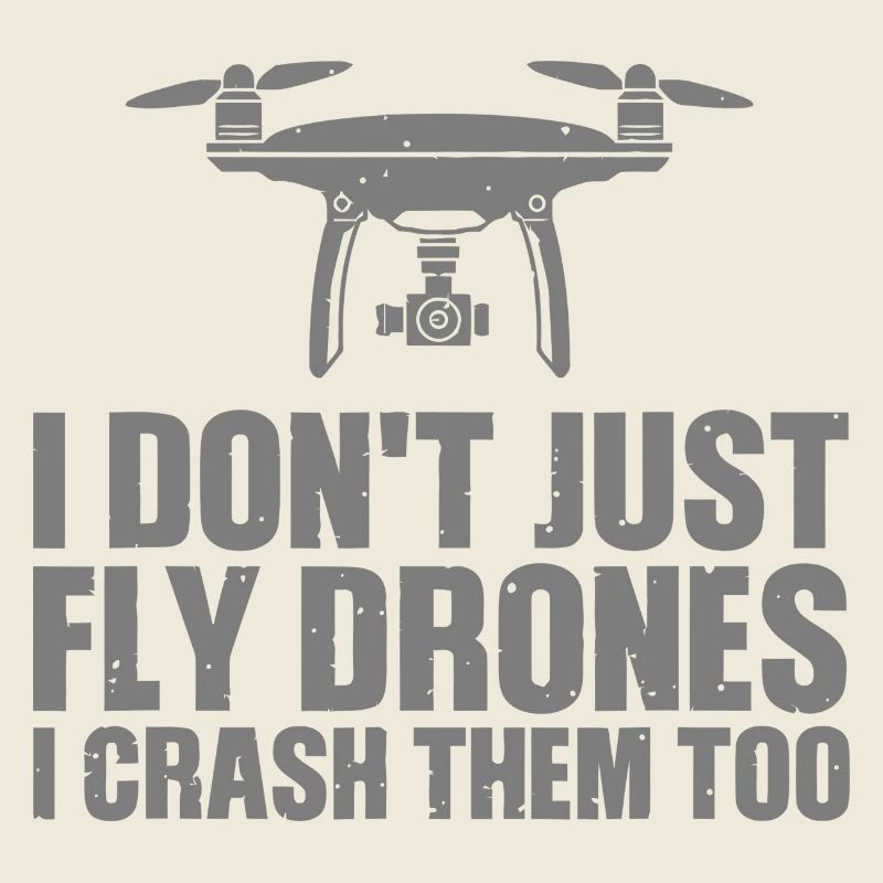 Drone with Humorous Crash Message