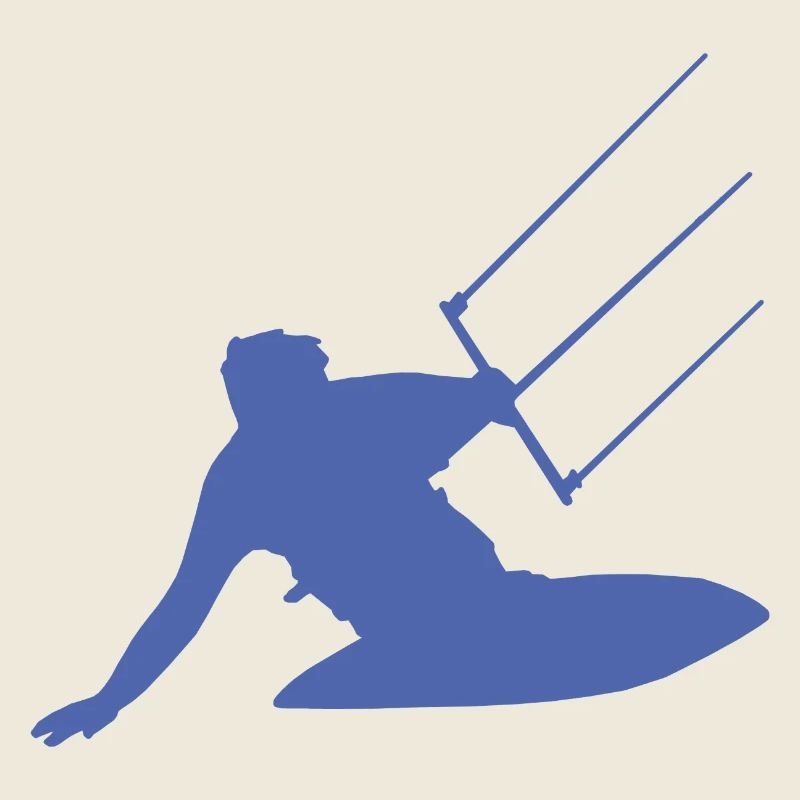 Kitesurfeur silhouette mer vagues aventure