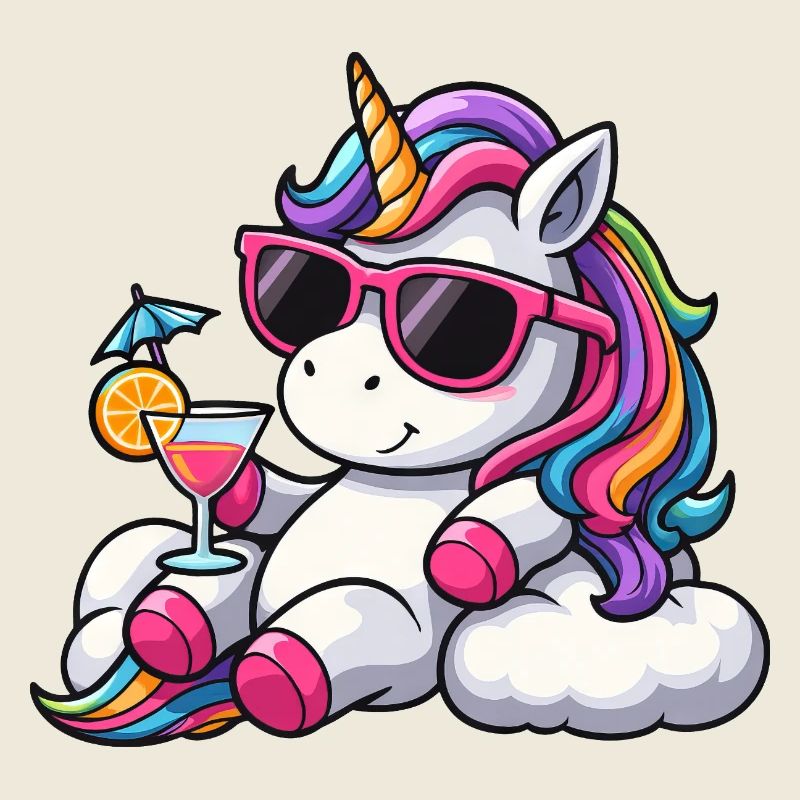 Beautiful Unicorn Rainbow Clouds Holiday