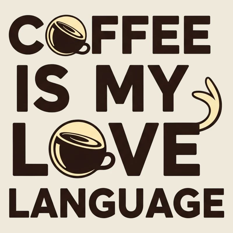 Coffee is My Love Language – Bold Text Minimal Cof